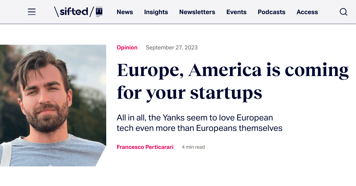 Europe, America is coming for your startups